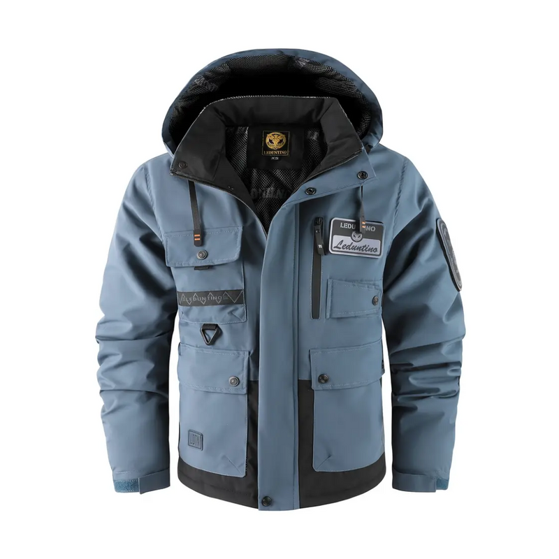 Men's outdoor jacket padded with a removable hood – Henrik