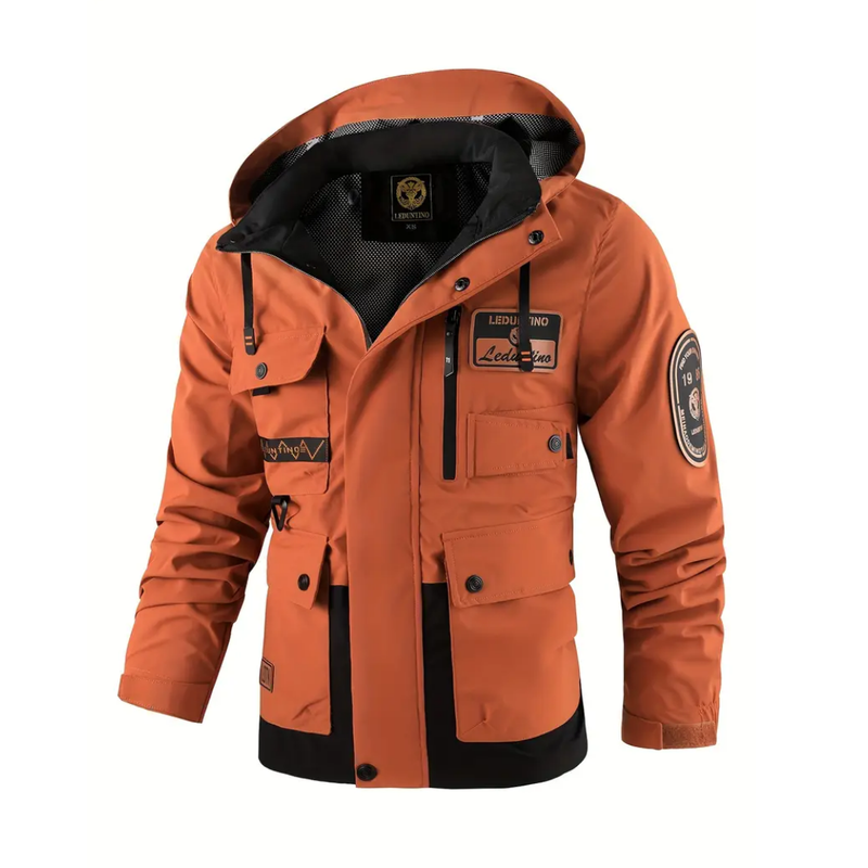 Men's outdoor jacket padded with a removable hood – Henrik