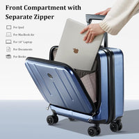 Compact 16-Inch Hardshell Carry-On with Laptop Compartments and TSA Lock