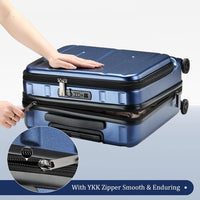 Compact 16-Inch Hardshell Carry-On with Laptop Compartments and TSA Lock