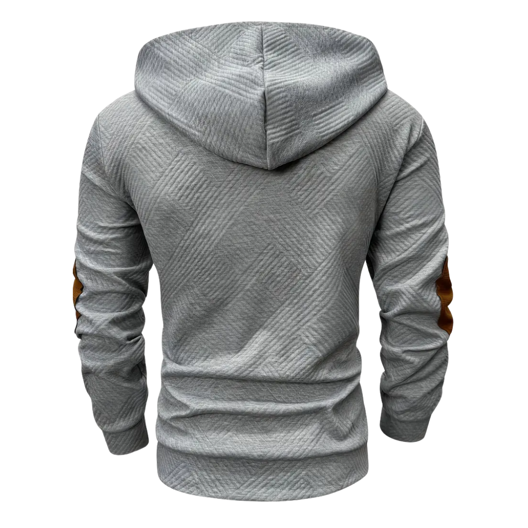 Men's Outdoor Hoodie with Comfort Stretch & Button Placket – Mads