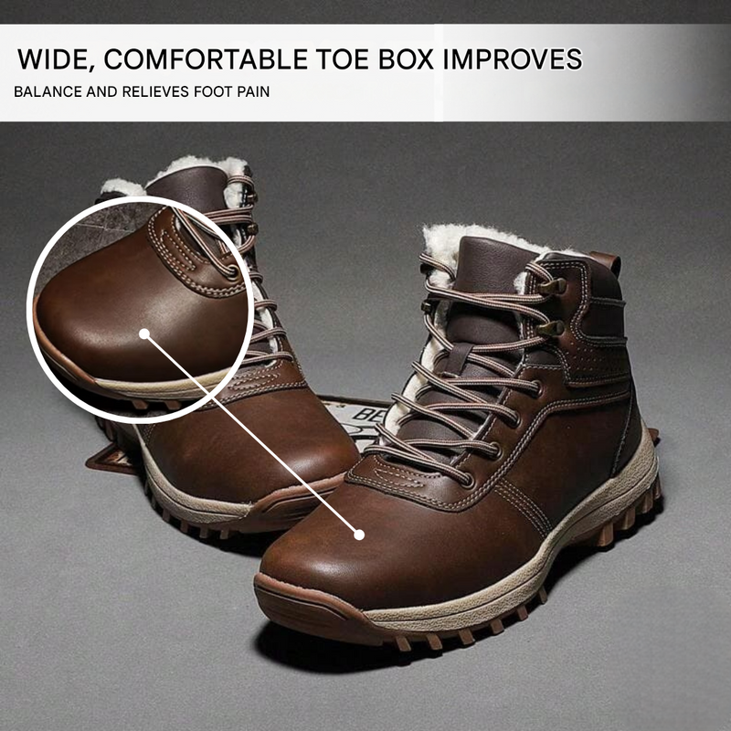 Autumn-winter boots with cold protection and autumn leaf design - Leonardo