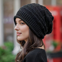 Ladies' knitted beanie, lightweight & elastic for spring and autumn – Alina