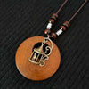 Retro Round Wooden Necklace | Unique Boho Style Jewellery