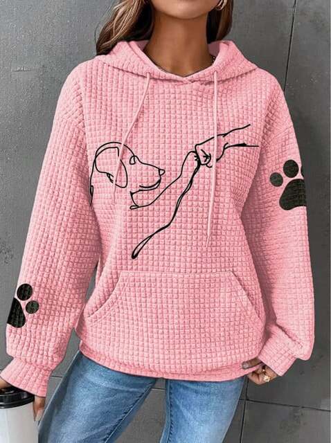 Warm Ladies Hoodie with Dog Design – Selma