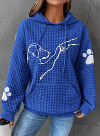 Warm Ladies Hoodie with Dog Design – Selma
