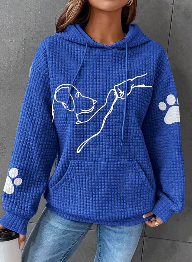 Warm Ladies Hoodie with Dog Design – Selma