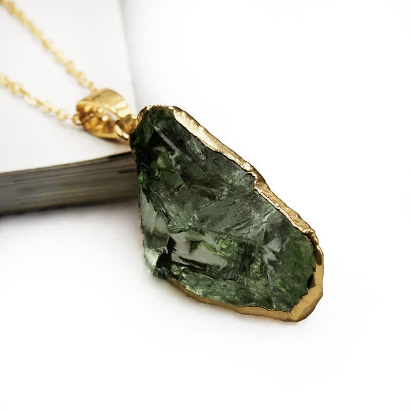 Fine Natural Moldavite Necklace - Lyra