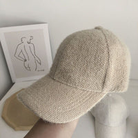 Warm women's baseball cap with faux fur for autumn & winter - Lorena