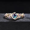 Moonstar Colour-Changing Alexandrite and Amethyst Engagement Ring - Elara