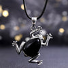 Natural Crystal Frog Meditation Necklace - Gaia