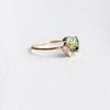 Natural Peridot with Zircon Ring - Selene