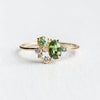 Natural Peridot with Zircon Ring - Selene