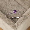 Minimalist Amethyst & Zirconia Ring - Nova