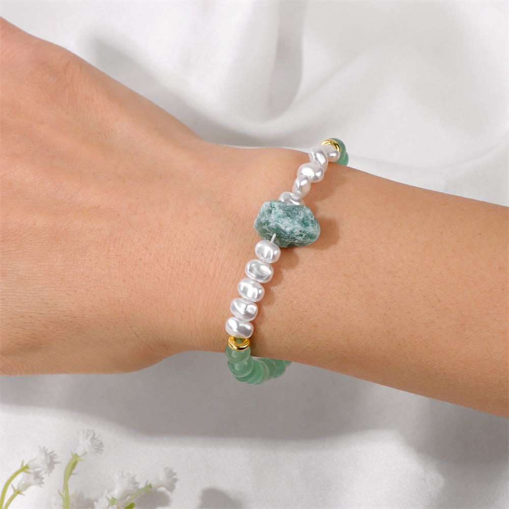 Natural Crystal Bead Bracelet - Eline