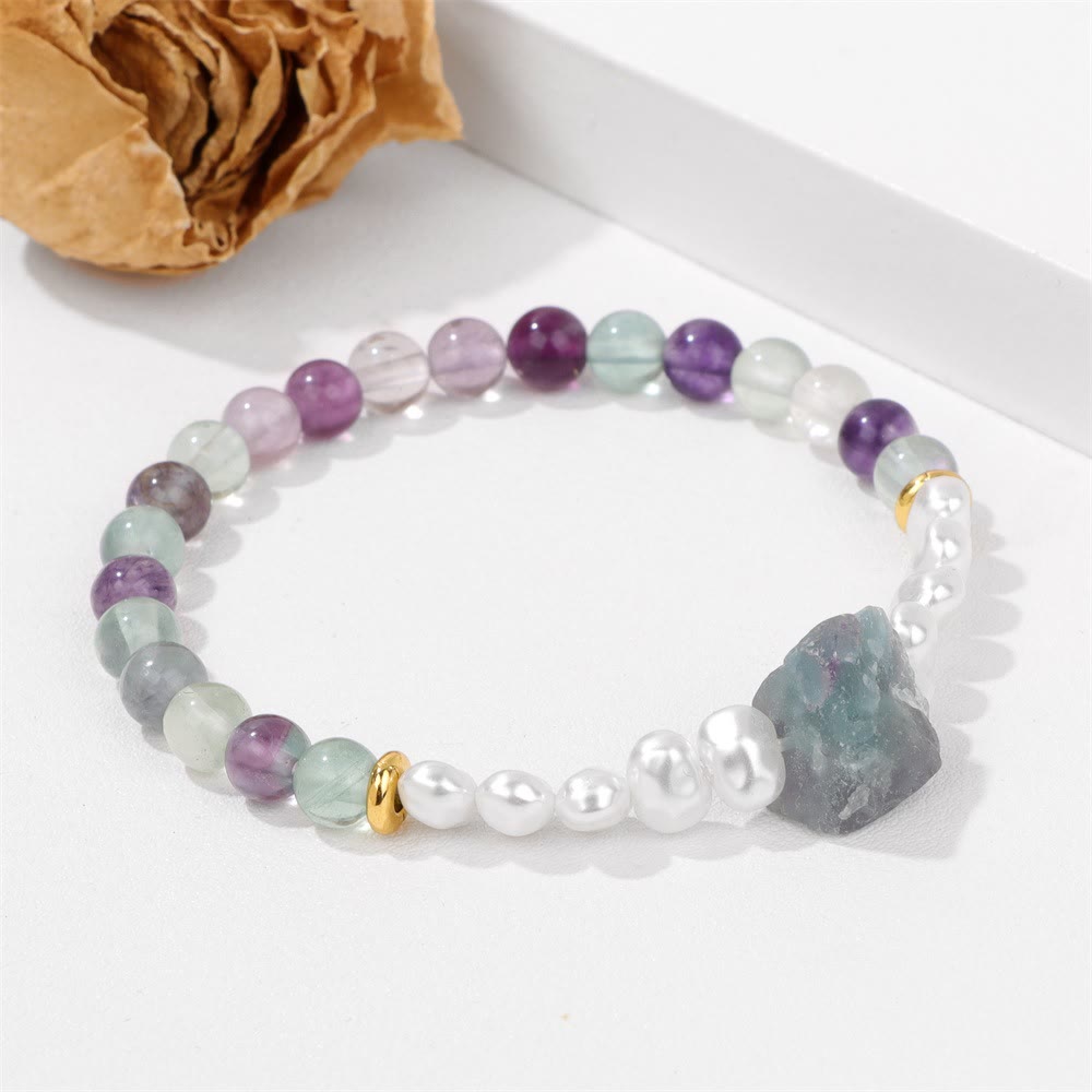 Natural Crystal Bead Bracelet - Eline