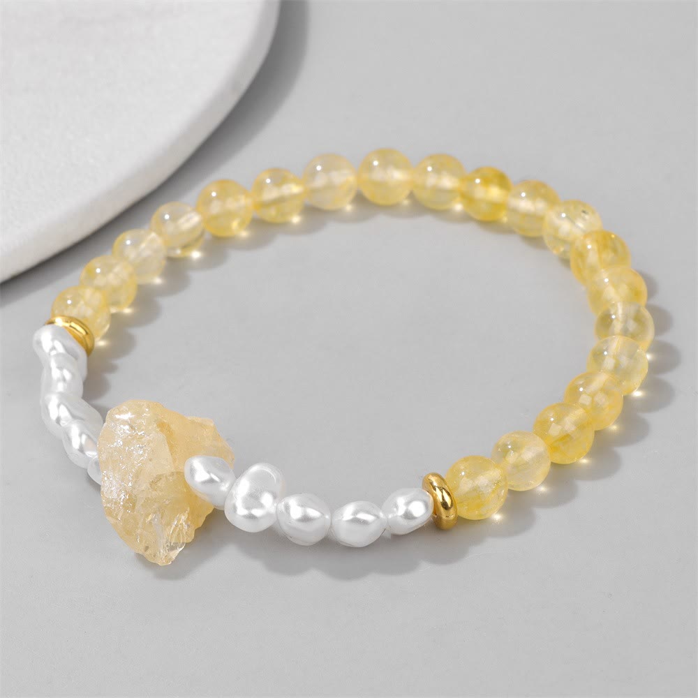 Natural Crystal Bead Bracelet - Eline