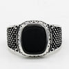 Black Onyx Silver Ring for Men - Max