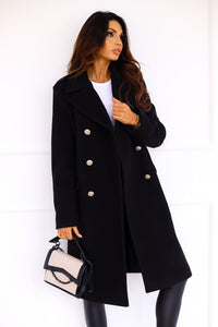 Double-breasted women's wool coat – Celina