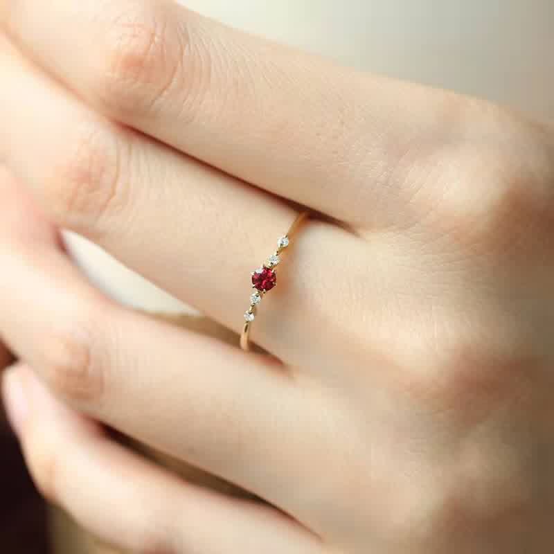 18K Gold Garnet Ring - Elara-51mm-State of Style