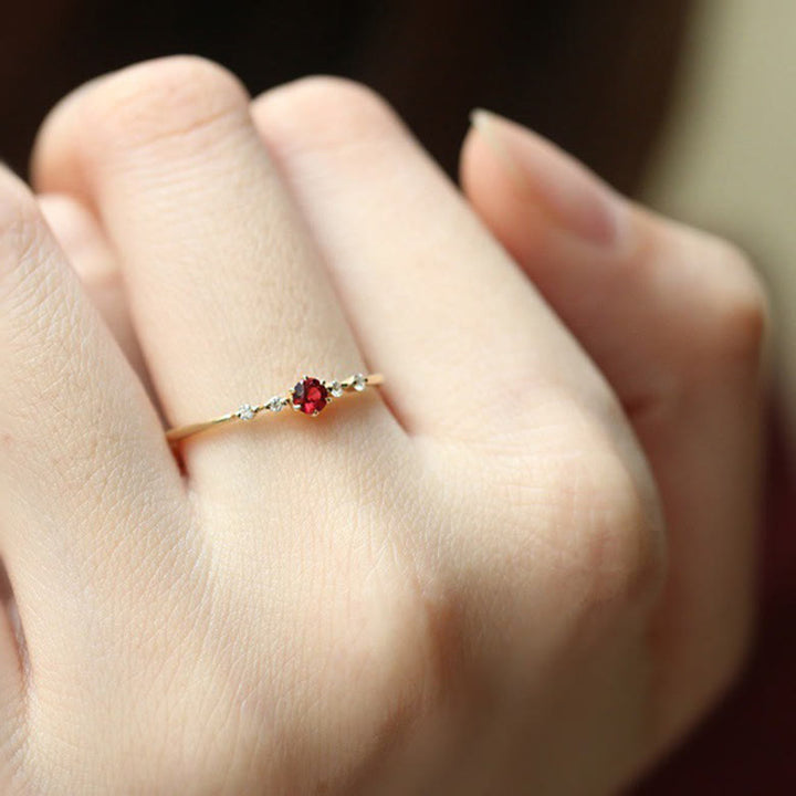 18K Gold Garnet Ring - Elara-51mm-State of Style