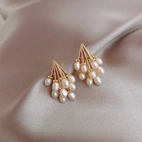 18K Gold-Plated Silver Pearl Tassel Earrings - Noelle-State of Style