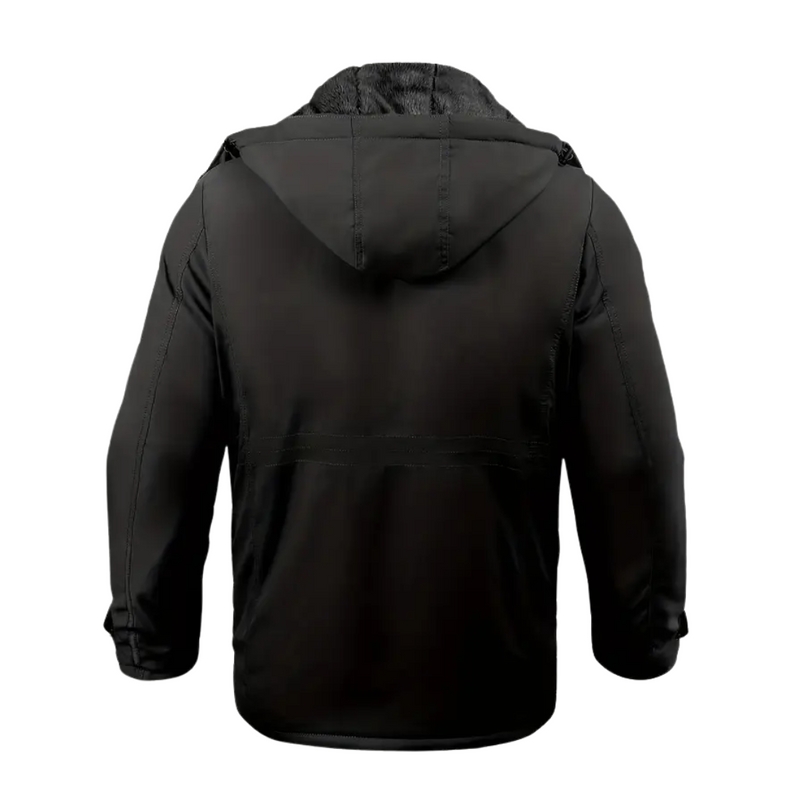 Men's winter jacket lined with plush & hood – Stellan