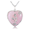 Stylish Heart-Shaped Rose Gemstone Necklace - Amara