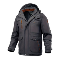 Men's winter jacket lined with plush & hood – Stellan