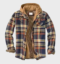 Warm men's jacket with pattern & hood – HeatStyle