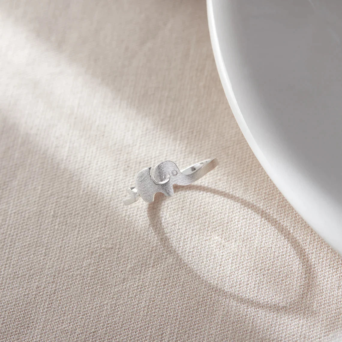 Adjustable Elephant Silver Ring | Animal Design Jewellery