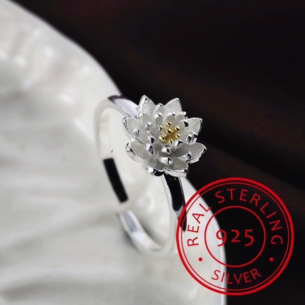 Sterling Silver Ring | Lotus Blossom Design