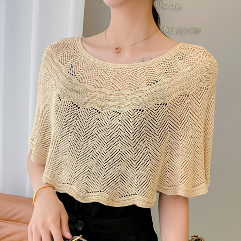 Ladies' Ice Silk Scarf with Knit & UV Protection - Amira