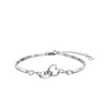 Adjustable 925 Silver Double Heart Bracelet