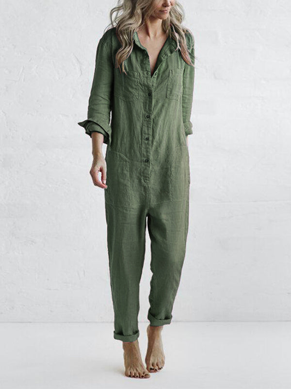 Casual Jumpsuit – Liv | 100% Cotton, With Handy Pockets