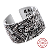 Silver Dragon Sutra Ring | Unique Statement Jewellery