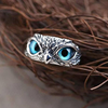 Silver Opal Owl Charm Ring - Ophelia