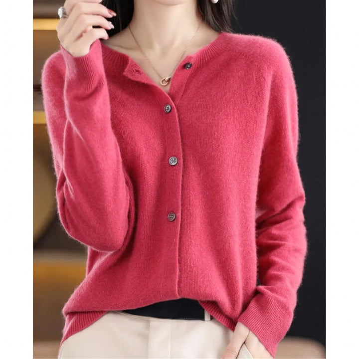 Ladies' Round Neck Cardigan – Amalia Autumn Enchantment