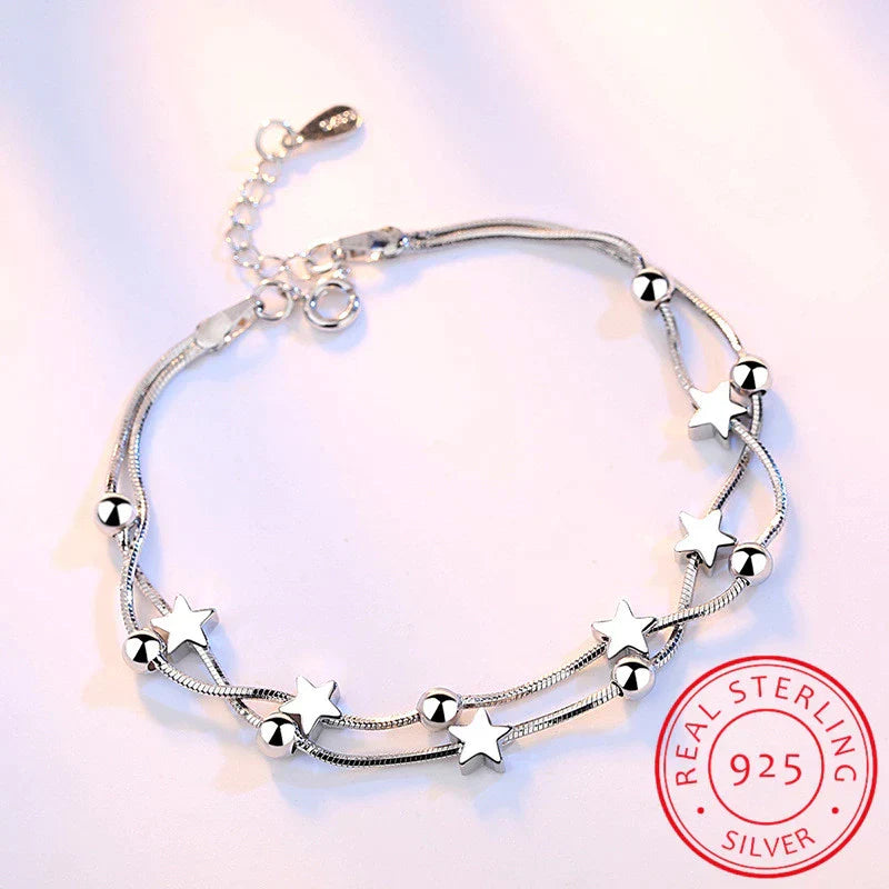 Adjustable Bracelet with Delicate Stars