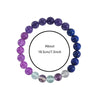 Anti-Anxiety Amethyst, Lepidolite and Lapis Lazuli Bracelet - Aurora