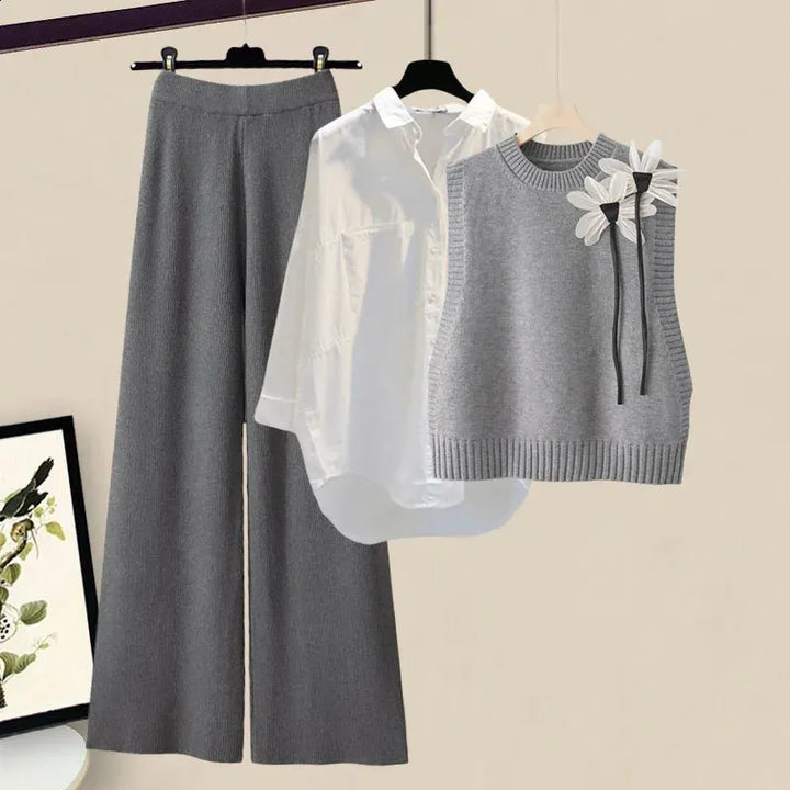 Knitted 3-Piece Ladies Set – Camilla