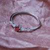 18K Gold Garnet Ring - Elara