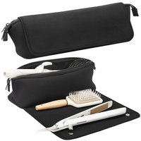 2-in-1 Hair Tools Travel Bag & Heat Resistant Mat-Black-State of Style
