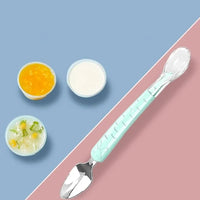 2-in-1 Silicone Baby Spoon - TinyTasties-Blue-Blue-State of Style