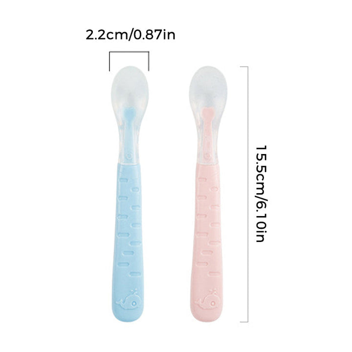 2-in-1 Silicone Baby Spoon - TinyTasties-Blue-Blue-State of Style