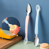 2-in-1 Silicone Baby Spoon - TinyTasties-Blue-Blue-State of Style