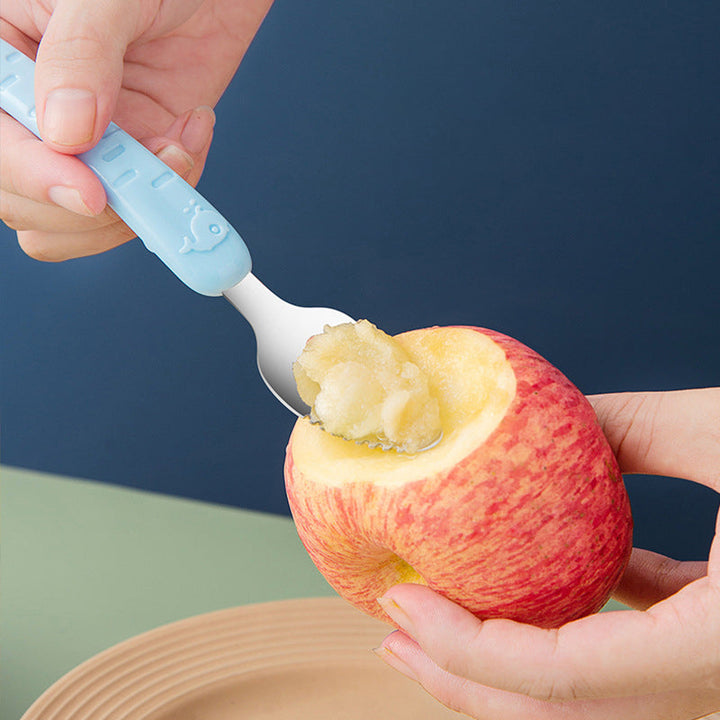 2-in-1 Silicone Baby Spoon - TinyTasties-Blue-Blue-State of Style