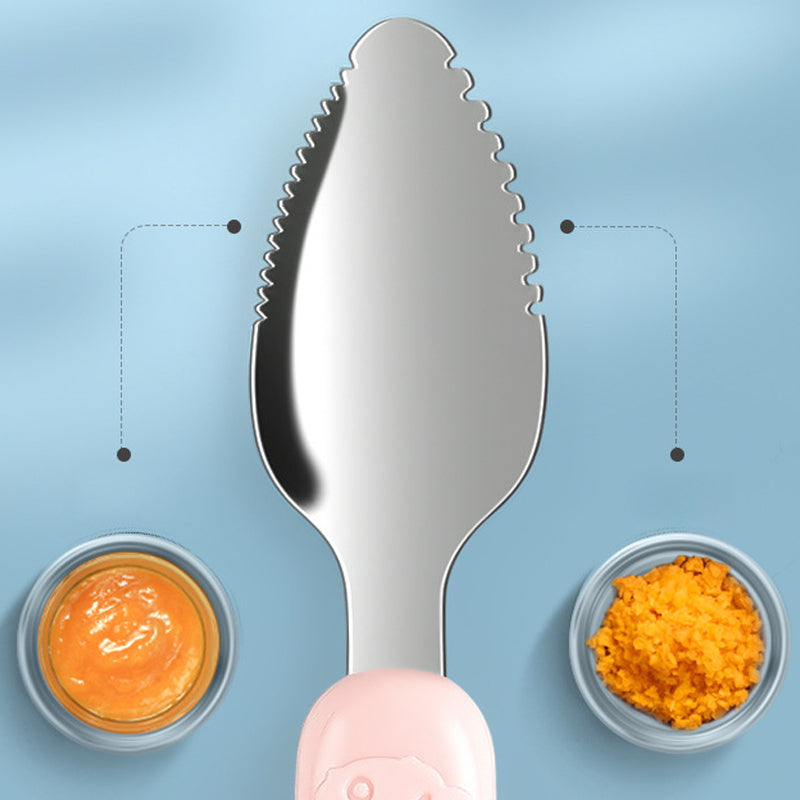 2-in-1 Silicone Baby Spoon - TinyTasties-Blue-Blue-State of Style