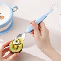 2-in-1 Silicone Baby Spoon - TinyTasties-Blue-Blue-State of Style