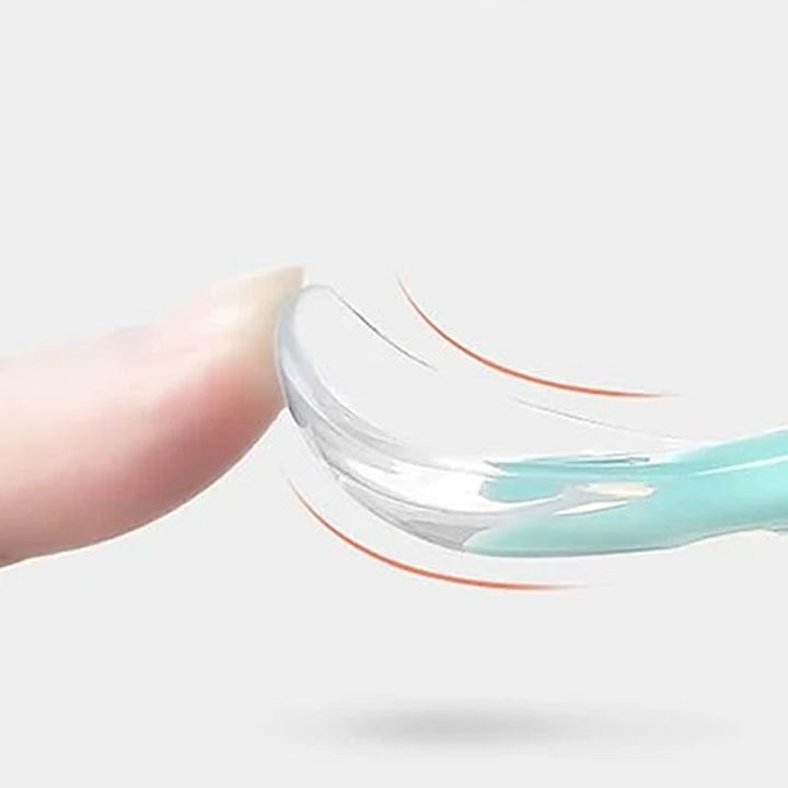 2-in-1 Silicone Baby Spoon - TinyTasties-Blue-Blue-State of Style